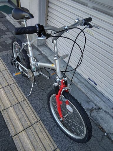 N007☆黒色・折りたたみ自転車☆防犯登録料込