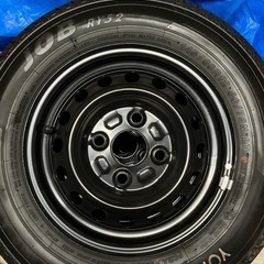 軽トラ軽バン 黒鉄チンホイールセット