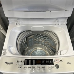 【新着★】4.5kg洗濯機 ハイセンス 2022年製👀高年式👀HW-K45E＊西小倉駅から車で５分＊【早い方最優先☆*:.｡. 】