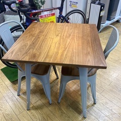 【直接取引限定】 LOWYA 2人掛けダイニングテーブルセット [3点] 2人掛けダイニングテーブルセット [3点] ヴィンテージ調 | 【公式