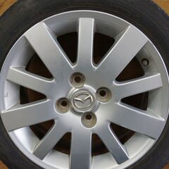 マツダ純正アルミホイール＋夏タイヤ　デミオＤＹ３Ｗ　ダンロップ　ＥＣ２０３　175/60R15