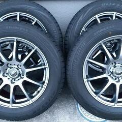 スタッドレス4本 ホイール美品 BS VRX215/60R17 SCHNEIDE 5穴7J＋48 114.3 エスティマ、アルファード、ヴェルファイア、MX-30、C-HR等