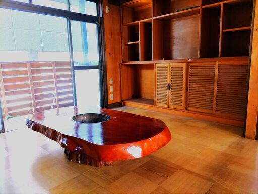 屋久杉？囲炉裏センターテーブル（灰付） 屋久杉 囲炉裏 テーブル 