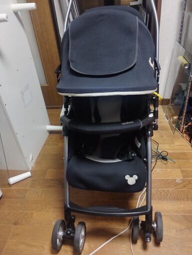 西松屋ミッキーマウスコラボA型ベビーカー メチャカル ハンディ オート