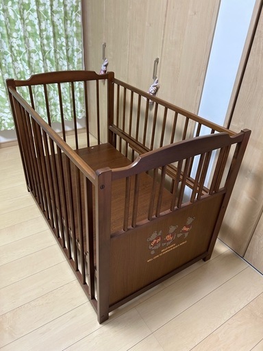 取引場所　南観音　K 2105-057 ベビーベッド　ミニ　3WAY 2WAY ブラウン　ベッドのみ ツーオープンミニサイズベッド b-side mini | 国産ベビーベッド製造