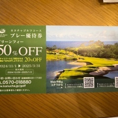 カヌチャ　ディナー、優待券