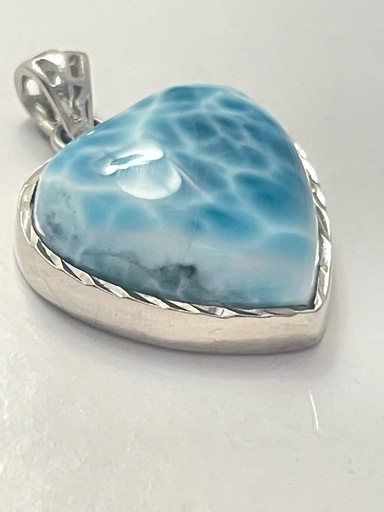 ラリマー ネックレス ペンダント シルバー925 高品質++]ラリマー