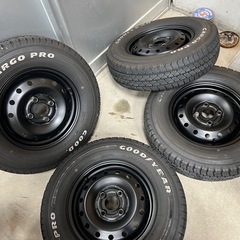 ☆流用サイズ☆ホンダ　ライフ　純正スチール　4Jx13+40 100-4H GOODYEAR 165/80R13
