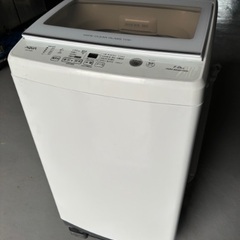 AQUA インバーター洗濯機ガラストップデザインモデル大容量7Kg 2022年製