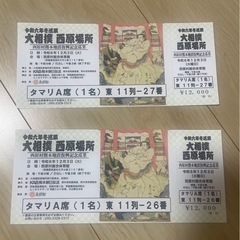大相撲 西原場所 巡業チケット　タマリ席 2名分