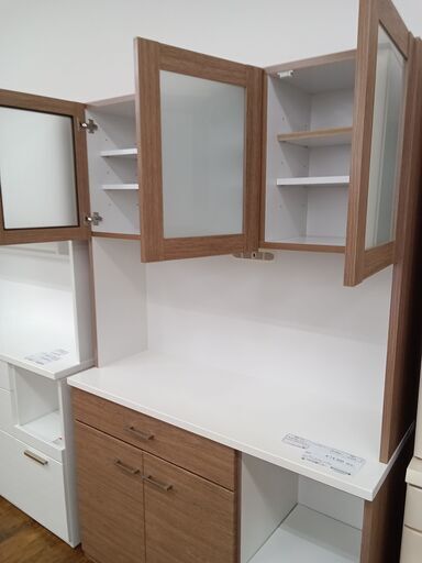 ☆ジモティ割あり☆ NITORI レンジボード ホワイト H200.5×D45×W120.5