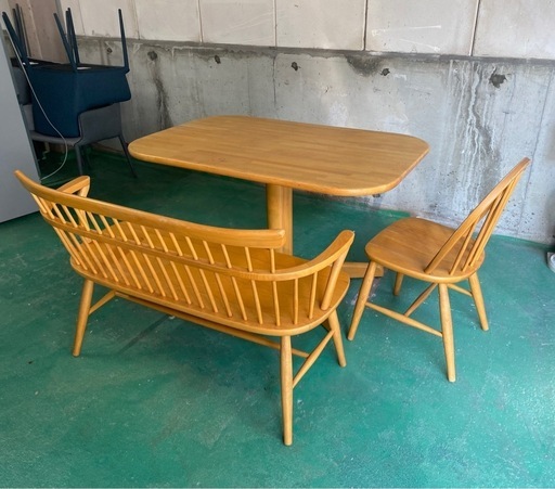 A008🉐キツツキ ダイニングセット🤩ウィンザーベンチ🤩ウィンザーチェア