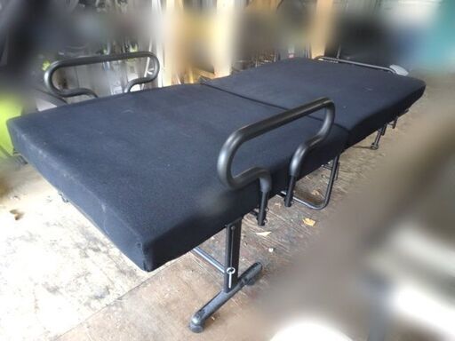マットレス付き有り畳みベッド ◆シングル ブラック 寝具 ベッド