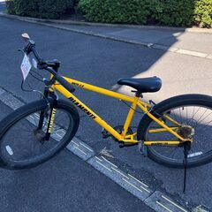 リサイクルショップどりーむ天保山店　Nō1451　クロスバイク　黄色　ファットバイク　6段ギア付き　お買い得品 リサイクルショップどりーむ天保山店 Nō1451 クロスバイク 黄色