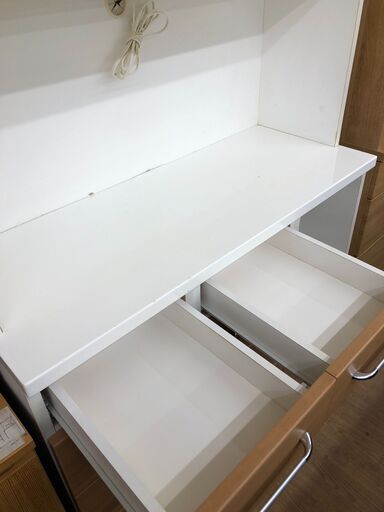 ☆ジモティ割あり☆ 食器棚 ナチュラル W105×D44×H191 クリーニング 