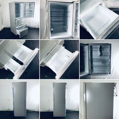 ID:rg219736 【自社配送エリア内限定】東芝 TOSHIBA 冷蔵庫 ファミリー 中古 2014年製 5ドア 426L シルバー ファン式 右開き GR-G43GXV(ZS)  【リユース品：状態B】【送料無料】【設置費用無料】