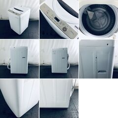 ID:k552678 シャープ SHARP 洗濯機 一人暮らし 中古 2021年製 全自動洗濯機 6.0kg ブラウン 送風 乾燥機能付き ES-GE6E-T  【リユース品：状態B】【送料無料】【設置費用無料】