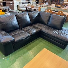 本革カウチソファの中古が安い！激安で譲ります・無料であげます  