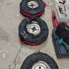 [遠方大歓迎]ハイフライ スタッドレス 145/70R12 4本セット ホイール付[着払配送可能]