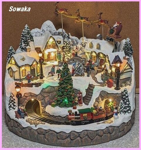 美品！希少品■クリスマス オルゴールオーナメント飾り★スノーホリデービレッジANIMATED★2023年モデル コストコ購入品◎