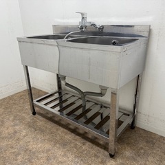 J9★アズマ★2槽シンク 業務用 流し台 厨房機器 飲食店 厨房 店舗用 J9☆アズマ☆2槽シンク 業務用 流し台 厨房機器 飲食店 厨房 店舗