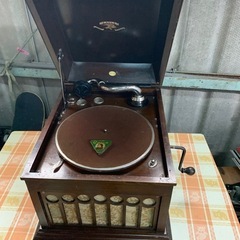 骨董品蓄音機イーグルEAGLEブリキ缶レコード針レコード5枚