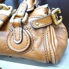 本物 クロエ パディントン ミニ Chloe MINI ブラウン レザー 横幅 約