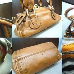 本物 クロエ パディントン ミニ Chloe MINI ブラウン レザー 横幅 約