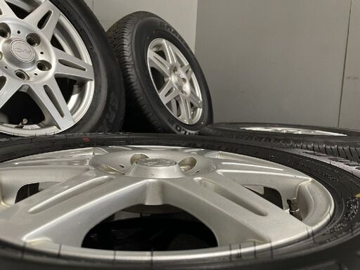 タイヤ新車外し【DUNLOP GRANDTREK AT20 195/80R15】夏タイヤ【CV201 15インチ 5J5HPCD114.3+53】23年製 テリオスキッド等　(MTJ596)クレジットカード QRコード決済可能 タイヤ新車外し【DUNLOP GRANDTREK AT20 195/80R15】夏タイヤ【CV201