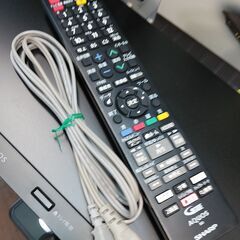 品質保証☆配達有り！12000円(税別）シャープ 1TB BD DVDレコーダー 2チューナー  2018年製 リモコン付