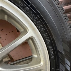 中古ホイール付きスタッドレス　155/65R14　2022年製　　　
