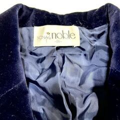 NOBLE ノーブル ベルベット ジャケット 11号 紺