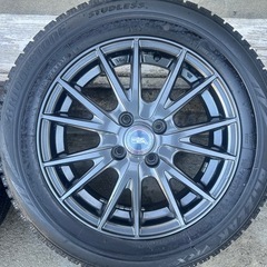 19年製★ ブリヂストンVRX　185/60R15　社外ホイール 15×5.5J +45 4H-100 4本セット スタッドレス ヤリス・ヴィッツ等