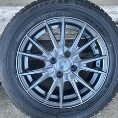19年製★ ブリヂストンVRX　185/60R15　社外ホイール 15×5.5J +45 4H-100 4本セット スタッドレス ヤリス・ヴィッツ等