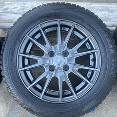 19年製★ ブリヂストンVRX　185/60R15　社外ホイール 15×5.5J +45 4H-100 4本セット スタッドレス ヤリス・ヴィッツ等