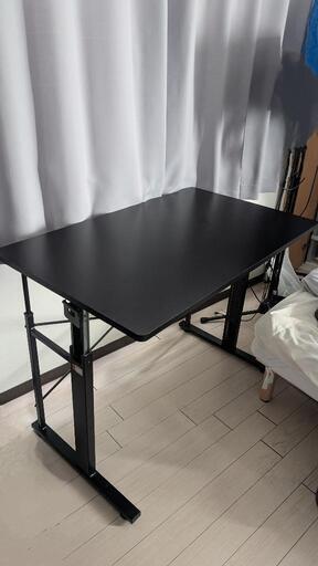 Amazonベーシック パソコンデスク 昇降式 ブラック 幅100×奥行60x高さ60/65/70/75/80cm