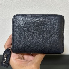 SAINT LAURENT サンローラン414661コンパクトジップ二つ折り財布 ▽▽ SAINT LAURENT サンローラン 2つ折り財布 箱・布袋付