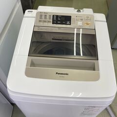 【リサイクルショップ　ピカソ　小松原】★分解洗浄済み★ パナソニック Panasonic 8kg 全自動洗濯機 シャンパン 2015年製 NA-FA80H1★7419★