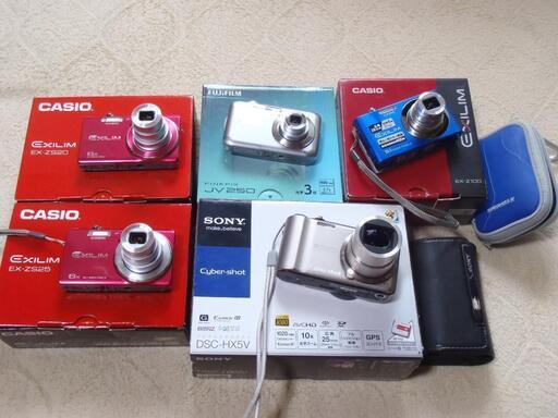 ❤️動作品❤️５台セット★デジカメ★各メーカー揃い★今は、箱付き＋バッテリー付き ❤️デジカメ❤️5台セット☆動作品☆各メーカー揃い☆今は、