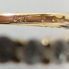 K18 ダイヤモンド0.30ct  カーブリング 11号