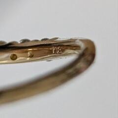 K18 ダイヤモンド0.30ct  カーブリング 11号