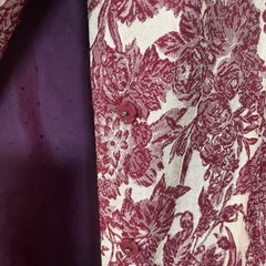 JINES ビンテージ　アンティーク　古着　花柄コート　ベロア　高品質　used