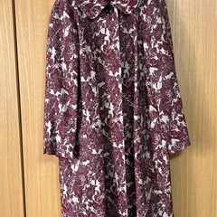 JINES ビンテージ　アンティーク　古着　花柄コート　ベロア　高品質　used