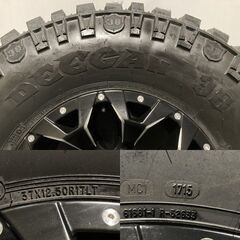 【MICKEY THOMPSON DEEGAN 38 37×12.50R17LT】夏タイヤ 1本【FUEL フューエル 17インチ 9J5HPCD114.3/127-12】JEEP 背面 スペア(MTE676MS)クレジットカード QRコード決済可能