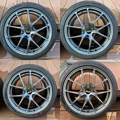 BBS RI-A 003 DB 8.5J +48 114.3 WRX,レヴォーグ225/40R18バリ山