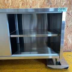 C(6798)作業台 ステンレス 業務用 キャビネット作業台 両開き