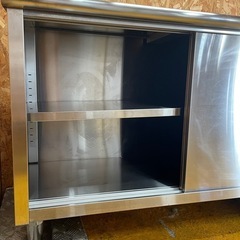 C(6799)作業台 ステンレス 業務用 キャビネット作業台 両開き W1200D500H800 厨房機器 飲食店 引き戸付き作業台 収納 直接取引き歓迎 大阪