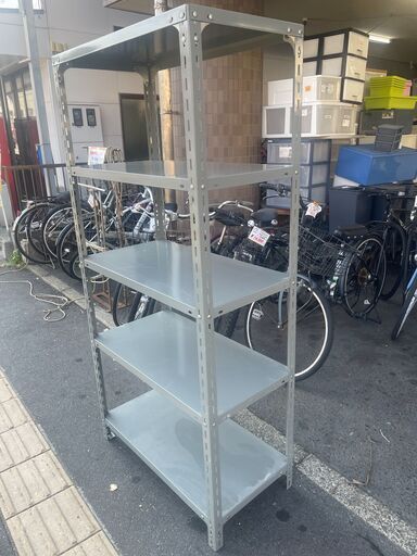 再販決定！リサイクルショップどりーむ荒田店 No13743 スチールラック 