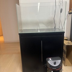 90×45×45   アクリル水槽   エーハイム2215 LEDライト　　　アングル水槽台 90×45×45 アクリル水槽 エーハイム2215 LEDライト アングル水槽台