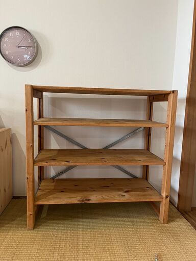 Amazon｜無印良品 パイン材ユニットシェルフ・帆立・小 高さ83cm×奥行 